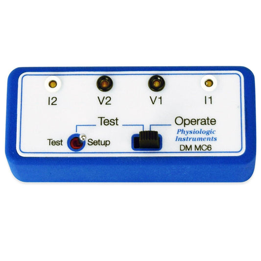 Dummy Membrane DM-MC6 used with our EasyMount Ussing Chamber System and Voltage Current Clamps. The DM MC6 module is an input device for connecting the voltage and current electrodes into the voltage current clamp - Models VCC-MC2, VCC-MC6, or VCC-MC8 (numbers indicating the number of channels).