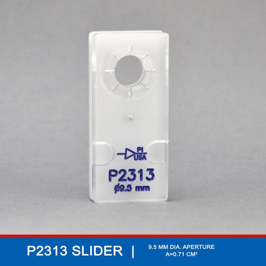 The P2313 EasyMount Ussing Chamber Slider is a precision-engineered tissue holder for the EasyMount P2300 Ussing Chamber System, designed with a 9.5 mm circular aperture (0.71 cm²) and equipped with mounting pins. This configuration stabilizes tissues like rabbit intestine and bladder, providing a larger exposed area ideal for studies requiring comprehensive sampling.