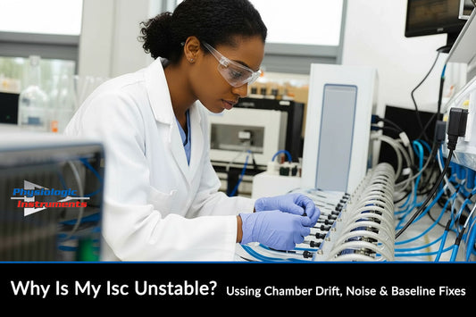 Why is my Isc unstable? Ussing Chamber drift, noise, and baseline fixes by Physiologic Instruments