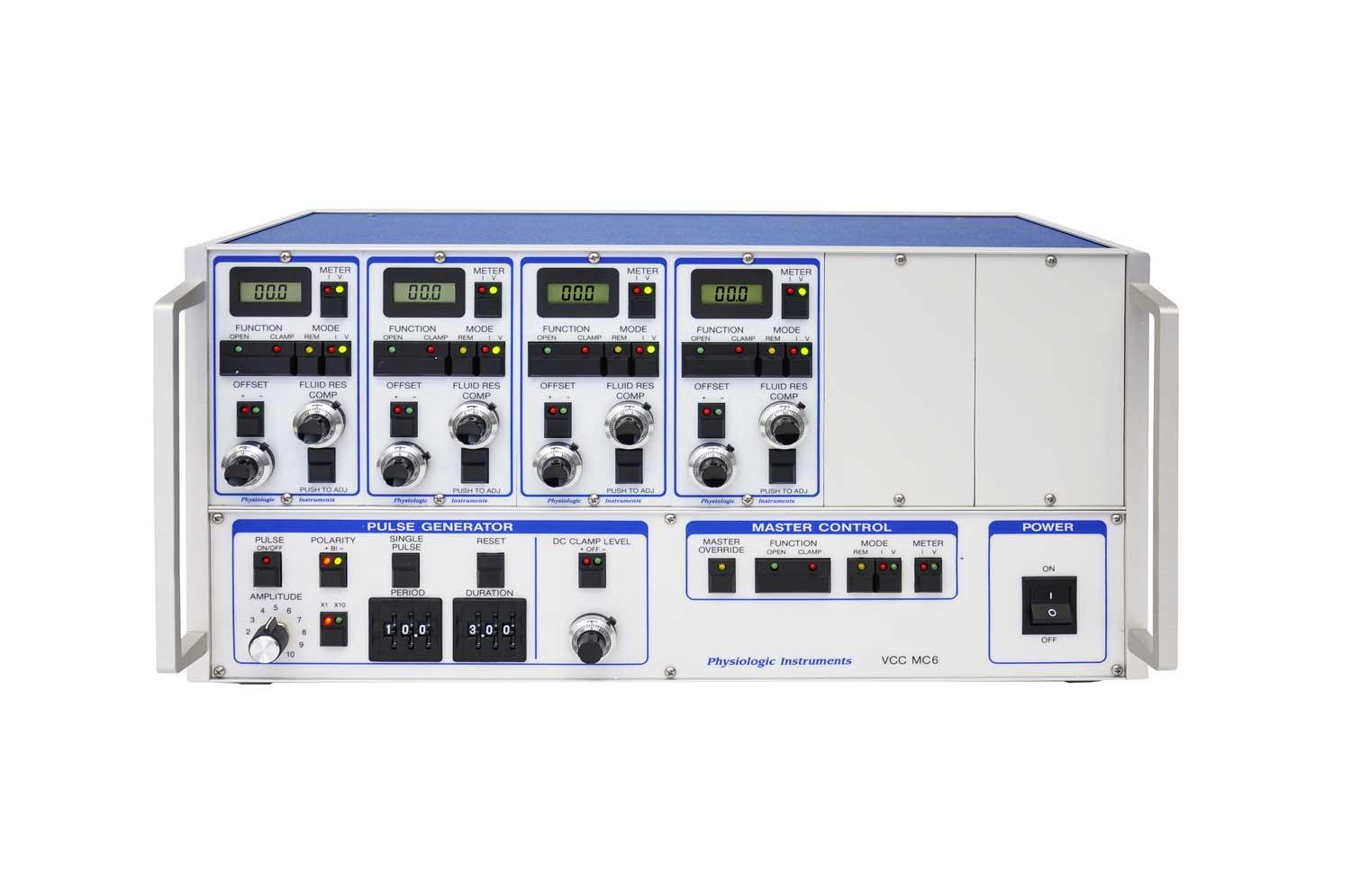 4-Channel Voltage Current Clamp Model VCC MC6-4 by Physiologic Instruments for studying epithelial transport and barrier function in physiological and pharmaceutical research.