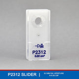 The P2312 EasyMount Ussing Chamber Slider is a precision-engineered tissue holder for the EasyMount P2300 Ussing Chamber System, designed with a 8.0 mm circular aperture (0.5 cm²) and equipped with mounting pins. This configuration stabilizes tissues like mouse intestine and bladder, providing a larger exposed area ideal for studies requiring comprehensive sampling.