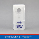The P2313 EasyMount Ussing Chamber Slider is a precision-engineered tissue holder for the EasyMount P2300 Ussing Chamber System, designed with a 9.5 mm circular aperture (0.71 cm²) and equipped with mounting pins. This configuration stabilizes tissues like rabbit intestine and bladder, providing a larger exposed area ideal for studies requiring comprehensive sampling.
